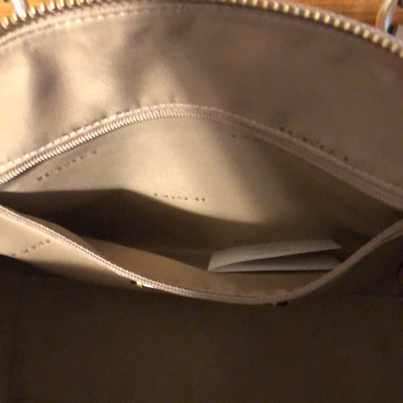 COACH Badge Jacquard Elise Satchel with Convertible Straps Taupe NWT - Picture 3 of 8